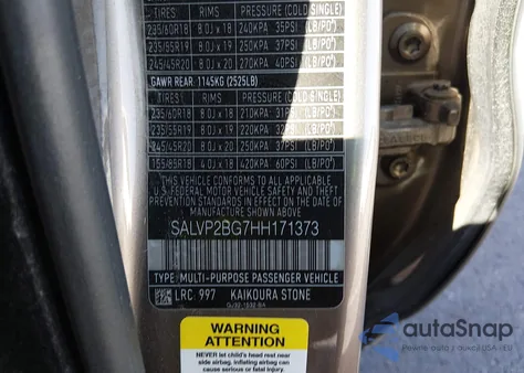 2017 Land Rover Range Rover Evoque Se/Se Premium z USA, uszkodzony, nr VIN SALVP2BG7HH171373